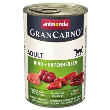 Animonda GranCarno Adult Rind Entenherzen Wołowina + Serca kacze puszka 400g