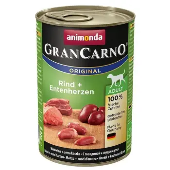 Animonda GranCarno Adult Rind Entenherzen Wołowina + Serca kacze puszka 400g