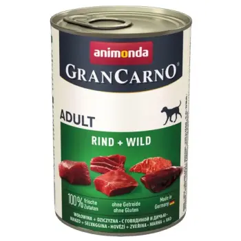 Animonda GranCarno Adult Rind Wild Wołowina + Dziczyzna puszka 400g