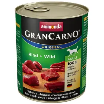 Animonda GranCarno Adult Rind Wild Wołowina + Dziczyzna puszka 800g