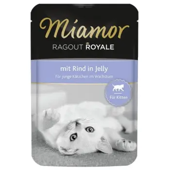 Miamor Ragout Royale Kitten z Wołowiną w galaretce saszetka 100g