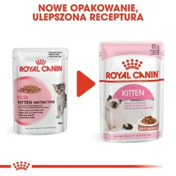 Royal Canin Kitten Instinctive w sosie karma mokra dla kociąt do 12 miesiąca życia saszetka 85g