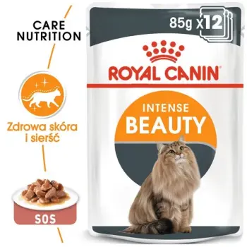 Royal Canin Intense Beauty w sosie karma mokra dla kotów dorosłych, zdrowa skóra, piękna sierść saszetka 85g