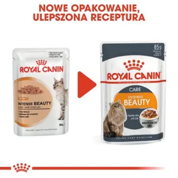 Royal Canin Intense Beauty w sosie karma mokra dla kotów dorosłych, zdrowa skóra, piękna sierść saszetka 85g