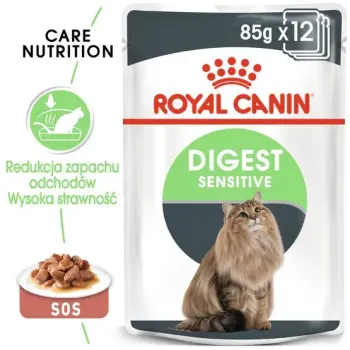 Royal Canin Digest Sensitive karma mokra w sosie dla kotów dorosłych, wrażliwy przewód pokarmowy saszetka 85g