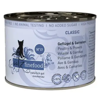 Catz Finefood Classic N.17 Drób i Krewetki puszka 200g