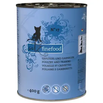 Catz Finefood Classic N.17 Drób i Krewetki puszka 400g