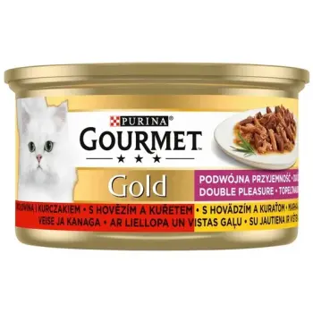 Gourmet Gold Wołowina i kurczak w sosie 85g