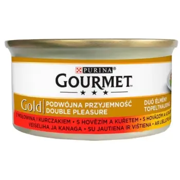 Gourmet Gold Wołowina i kurczak w sosie 85g