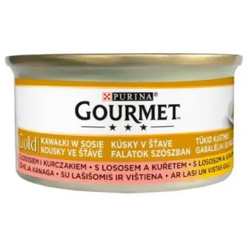 Gourmet Gold Łosoś i kurczak w sosie 85g