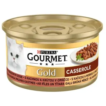 Gourmet Gold Kaczka i indyk w brązowym sosie 85g