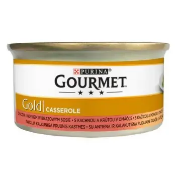 Gourmet Gold Kaczka i indyk w brązowym sosie 85g