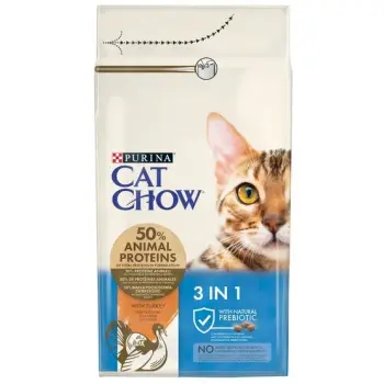 Purina Cat Chow 3in1 z indykiem 1,5kg