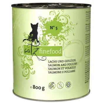 Catz Finefood Classic N.05 Łosoś i drób puszka 800g