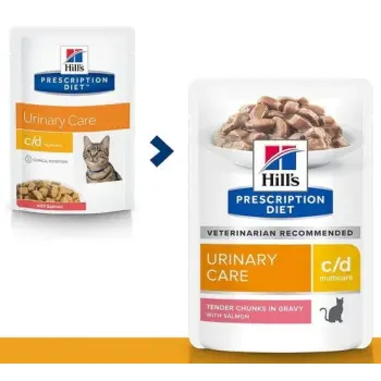 Hill's Prescription Diet c/d Feline z Łososiem saszetka 85g