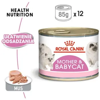 Royal Canin Mother & Babycat Instinctive Mousse karma mokra - mus dla kociąt i kotek karmiących puszka 195g