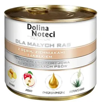 Dolina Noteci Premium Pies Mały Gęś, ziemniaki i jabłko puszka 185g