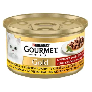 Gourmet Gold Kurczak i wątróbka w sosie 85g