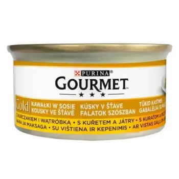 Gourmet Gold Kurczak i wątróbka w sosie 85g