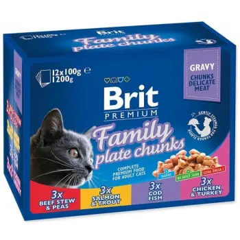 Brit Premium Cat Adult Multipack saszetki 12x100g