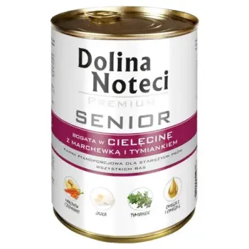 Dolina Noteci Premium Pies Senior Cielęcina puszka 400g