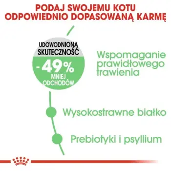 Royal Canin Digestive Care karma sucha dla kotów dorosłych, wspomagająca przebieg trawienia 400g