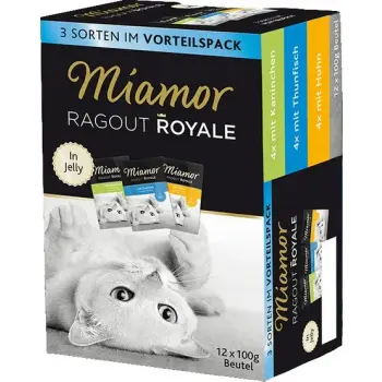 Miamor Ragout Royale Mix Galaretka - kurczak, królik, tuńczyk saszetki 12x100g