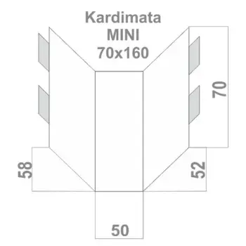 Kardiff Anti Slip Mini 1/2 Mata samochodowa na połowę tylnego fotela czarna