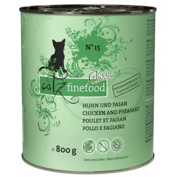 Catz Finefood Classic N.15 Kurczak i Bażant puszka 800g