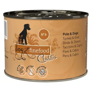 Dogz Finefood Classic N.08 Indyk i koza puszka 200g