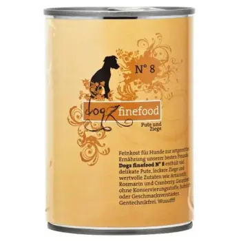 Dogz Finefood Classic N.08 Indyk i koza puszka 400g