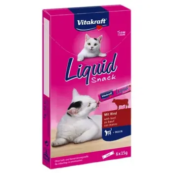 Vitakraft Cat Liquid-Snack z Wołowiną 6x15g [23521]