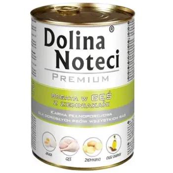 Dolina Noteci Premium Pies Gęś i ziemniaki puszka 400g