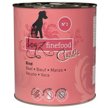 Dogz Finefood Classic N.02 Wołowina puszka 800g