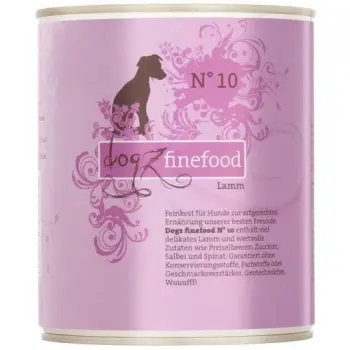 Dogz Finefood Classic N.10 Jagnięcina puszka 800g