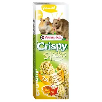 Versele-Laga Crispy Sticks Hamster & Rat Popcorn & Honey - kolby dla chomików i szczurów z popcornem i miodem 110g