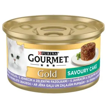 Gourmet Gold Savoury Cake z Jagnięciną i zieloną fasolą 85g