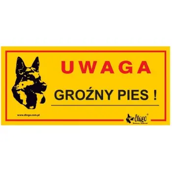 Dingo Tabliczka ostrzegawcza "Uwaga groźny pies!"