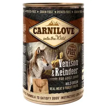 Carnilove Dog Wild Meat Venison & Reindeer Adult - dzik i renifer puszka 400g