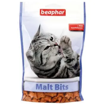 Beaphar Malt Bits - z pastą przeciw pilobezoarom 150g