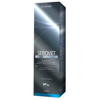 Sebovet Excellence - szampon przeciwłupieżowy i przeciwłojotokowy dla kota i psa 200ml