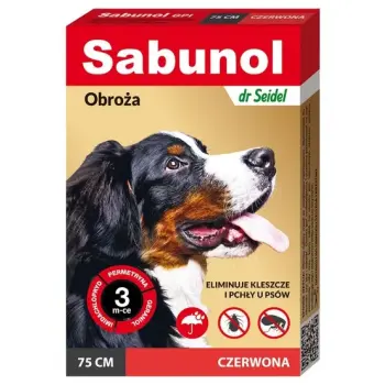 Sabunol GPI Obroża przeciw pchłom dla psa czerwona 75cm