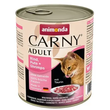 Animonda Carny Adult Wołowina, Indyk + Krewetki puszka 800g