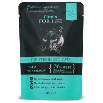 Fitmin Cat For Life Adult Sterilised Salmon saszetka 85g