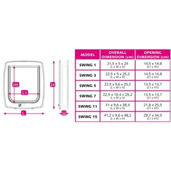 Ferplast Swing 7 Drzwiczki brązowe [72104012]