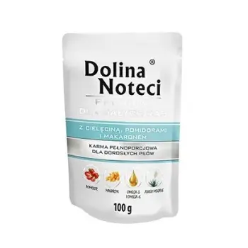 Dolina Noteci Premium Pies Cielęcina, pomidory i makaron saszetka 100g