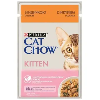 Purina Cat Chow Kitten Indyk i cukinia saszetka 85g