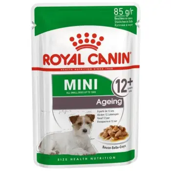 Royal Canin Mini Ageing 12+ karma mokra w sosie dla psów dojrzałych po 12 roku życia, ras małych saszetka 85g