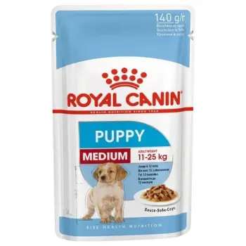 Royal Canin Medium Puppy karma mokra w sosie dla szczeniąt, od 2 do 12 miesiąca, ras średnich 140g