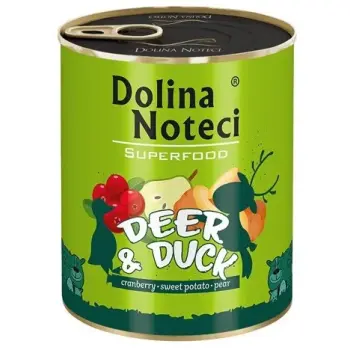 Dolina Noteci Superfood Pies Jeleń i kaczka puszka 800g